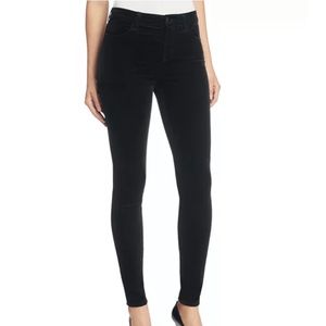Jbrand mid-Rise Skinny Velvet Jeans in Black